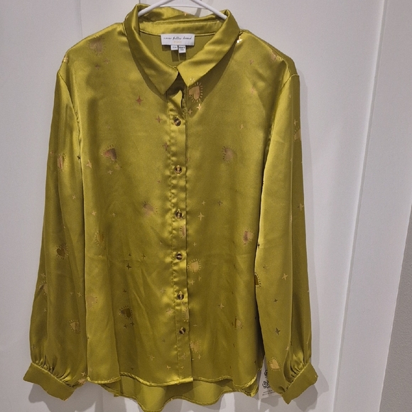 Never Fully Dressed Olive Button-Down Shirt Size 14 XL - Picture 2 of 9